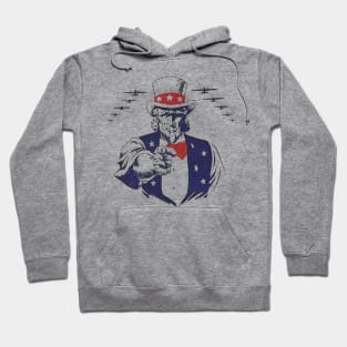 Uncle Sam Aviation Planes WW2 Vintage Propaganda Hoodie